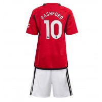 Dětský Fotbalový dres Manchester United Marcus Rashford #10 2023-24 Domácí Krátký Rukáv (+ trenýrky)